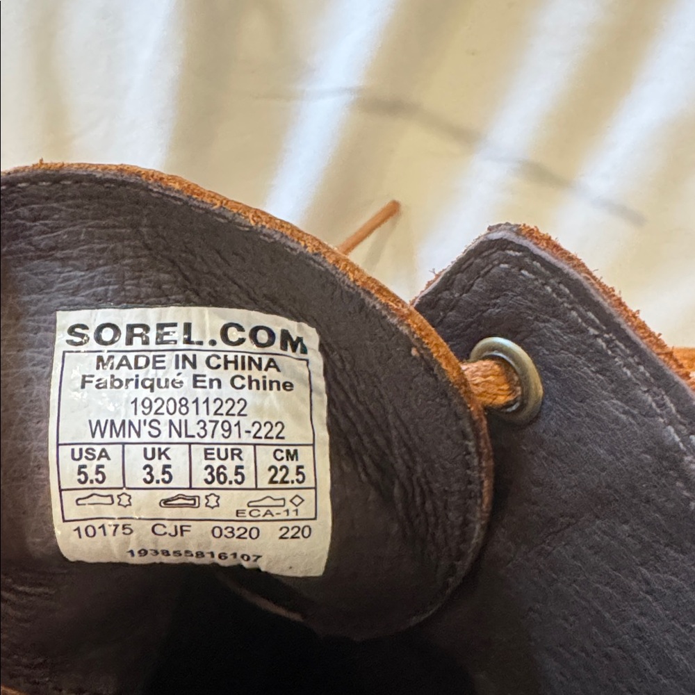 Women's Sorel Joan Uptown Lace-up Ankle Boots in the color Iced Tea - Picture 8 of 10